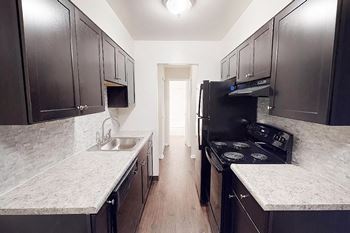 Kitchen remodeled at Crown Pointe Apartments, Covington, 41014